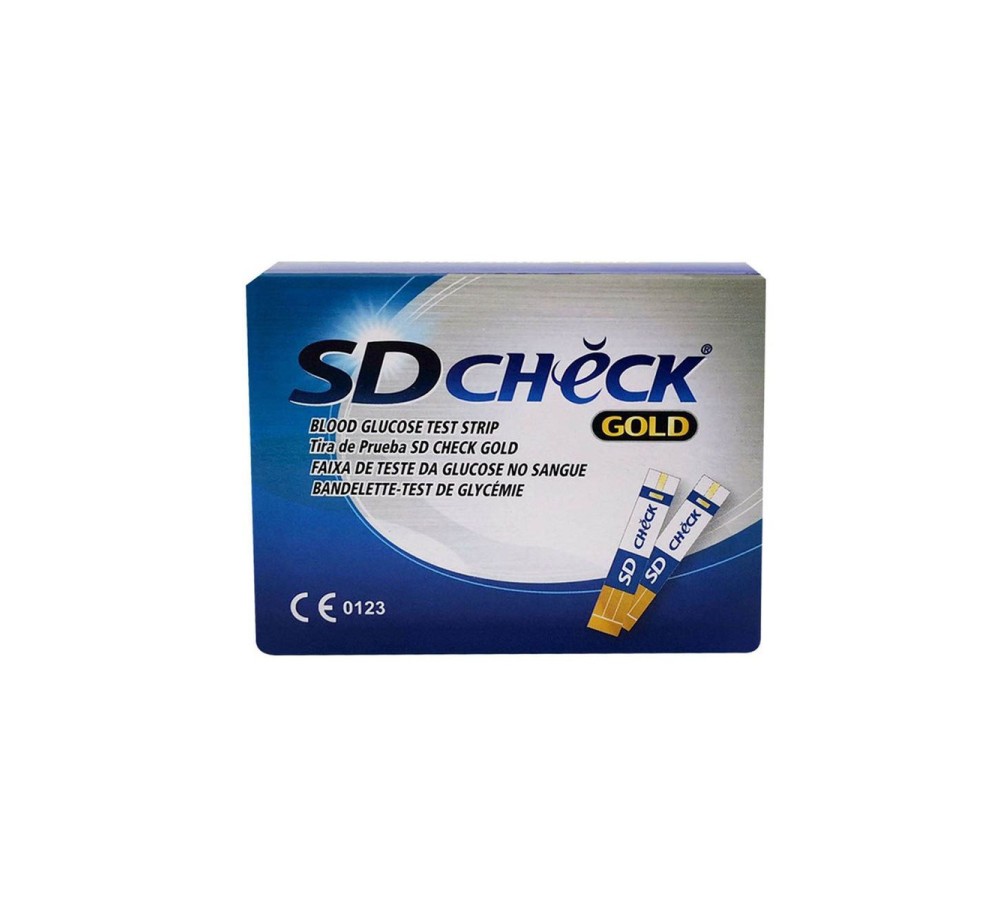 Тест-полоски SD Check Gold для определения глюкозы в капиллярной крови, 50 шт. (2 флакона по 25)
