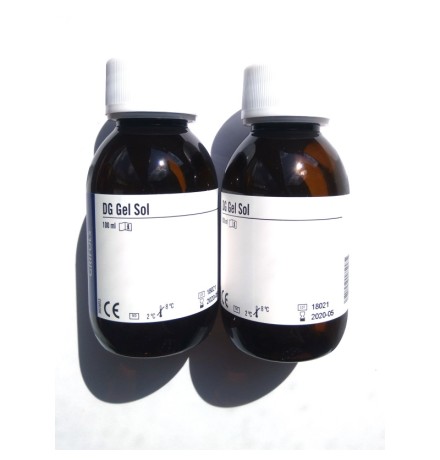 Раствор DG Gel Sol Grifols для приготовления суспензии эритроцитов и разведения сыворотки (плазмы) при работе с гелевыми картами, 2 × 100 мл