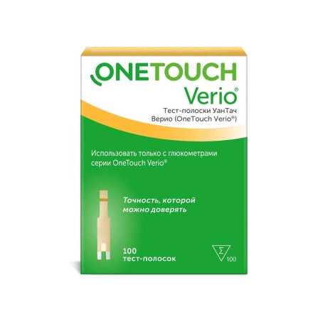 Тест-полоски для определения глюкозы в крови OneTouch Verio (УанТач Верио)