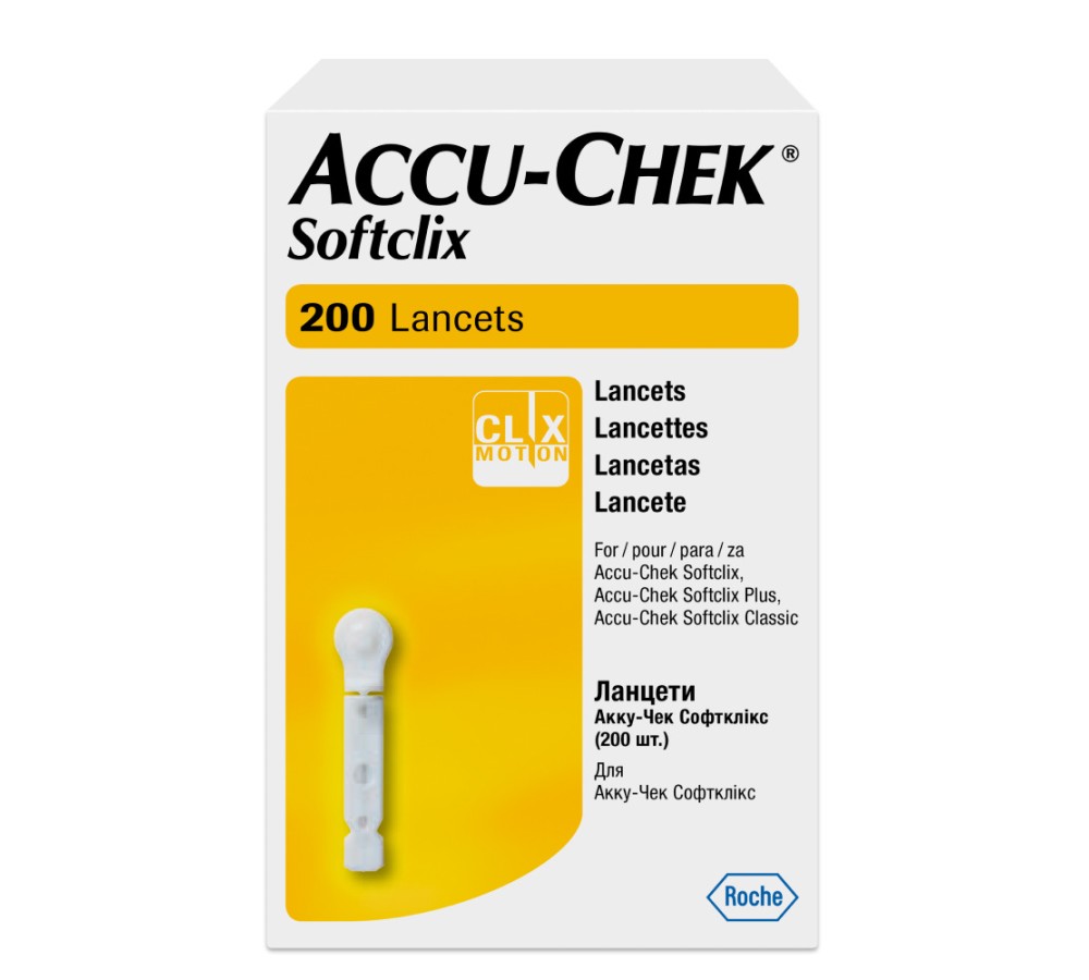 Ланцеты для устройства прокалывания Accu-Chek Softclix, 200 шт.