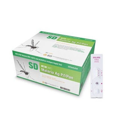 Экспресс-тест SD Bioline Malaria Ag P.f/Pan на антигены малярии, кассета, 25 тестов