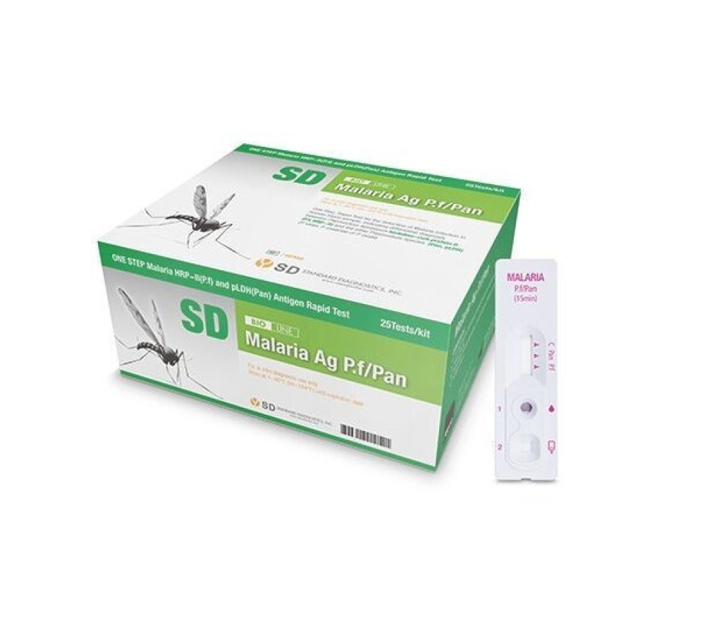 Экспресс-тест SD Bioline Malaria Ag P.f/Pan на антигены малярии, кассета, 25 тестов