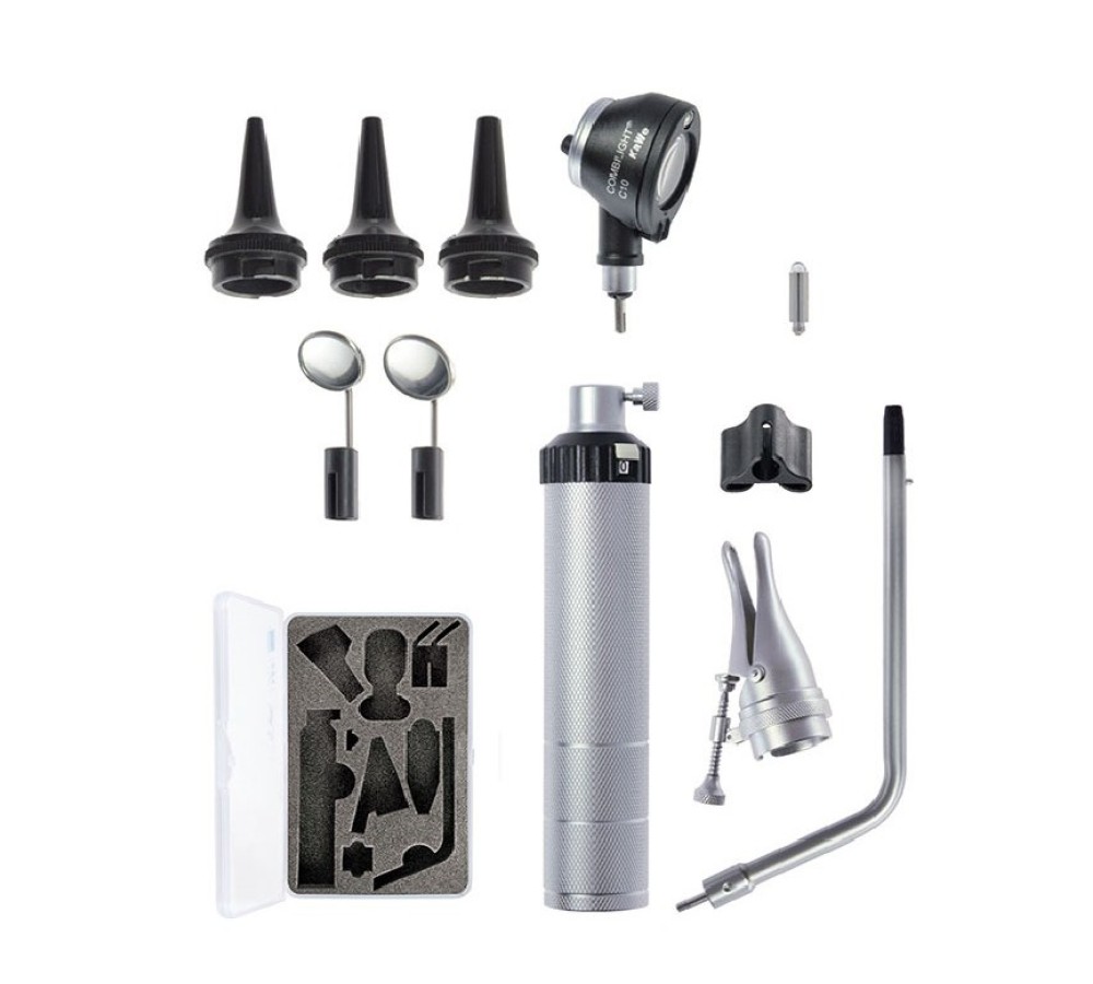 Набор ЛОР-диагностический KaWe BASIC SET C10: отоскоп COMBILIGHT C10, зеркала, воронки, 02.01000.002