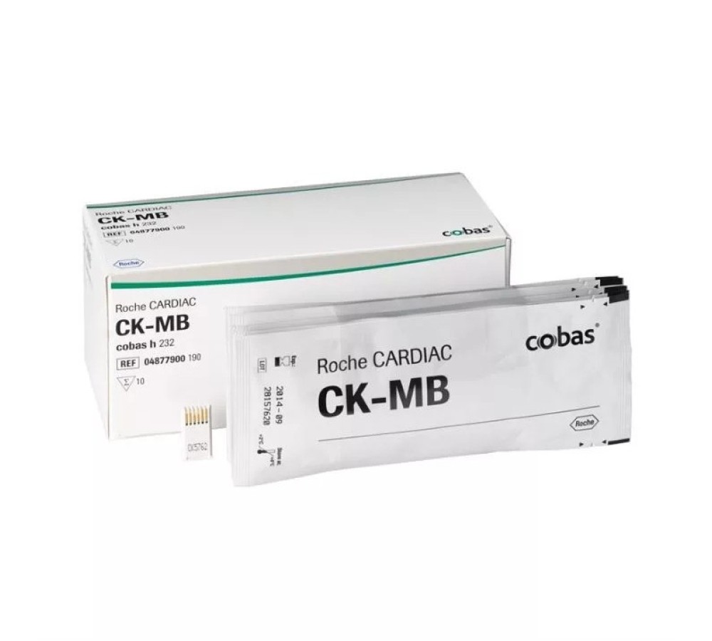 Тест-полоски Roche CARDIAC CK-MB для анализатора cobas h 232, креатинкиназа-МВ, 10 шт.