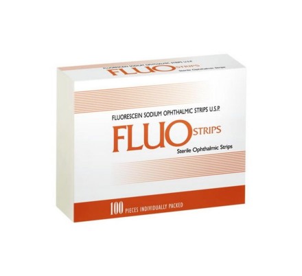 Тест-полоски офтальмологические с флуоресцеином FluoStrips, стерильные, 100 шт.