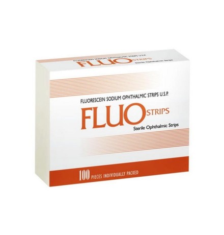 Тест-полоски офтальмологические с флуоресцеином FluoStrips, стерильные, 100 шт.