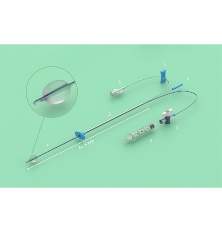 Катетер для гистеросальпингографии INJECTOR PLUS 6 Fr с баллоном 2,5 мл и стальным стилетом, стерильный