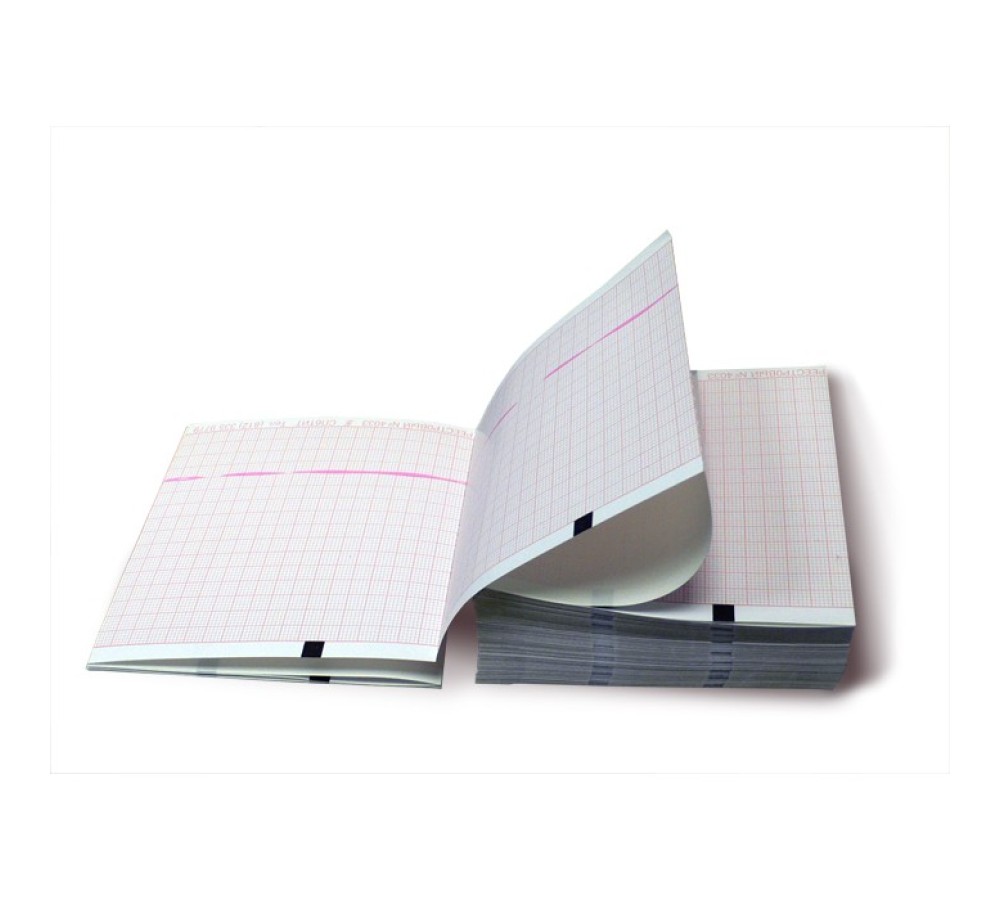 Бумага ЭКГ 90 × 90 мм, 400 листов, с меткой, для Schiller Cardiovit AT-1, Spirovit SP-1