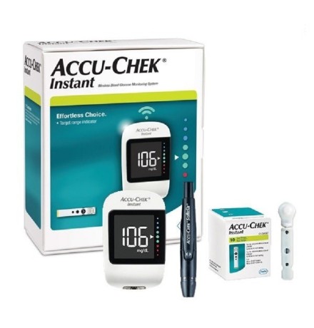 Глюкометр Accu-Chek Instant, набор с 10 тест-полосками и ручкой для прокалывания Softclix