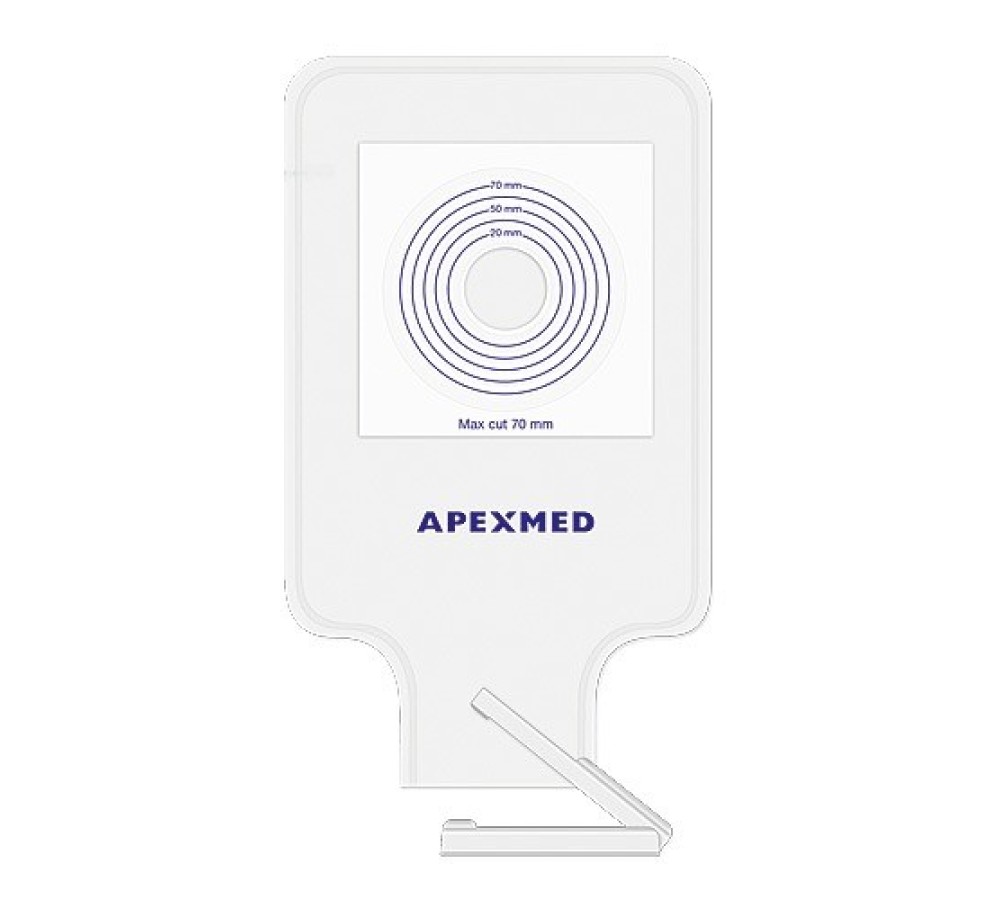 Калоприёмник однокомпонентный открытый с зажимом APEXMED, 25 × 15 см, 0402-02-00