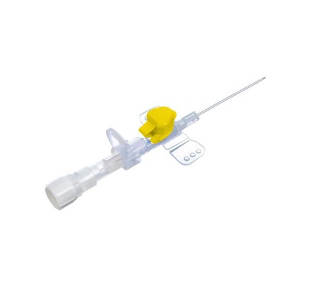 Катетер внутривенный периферический POLYFLEX 24G × 19 мм, полиуретан, с портом и крылышками