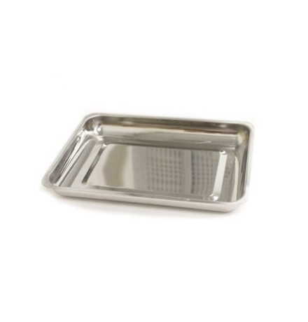 Лоток медицинский прямоугольный из нержавеющей стали, 400×300×45 мм, 3 л