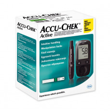 Глюкометр "Акку-Чек Актив" (Accu-Chek Active), + 10 тест-полосок и 10 ланцетов в комплекте