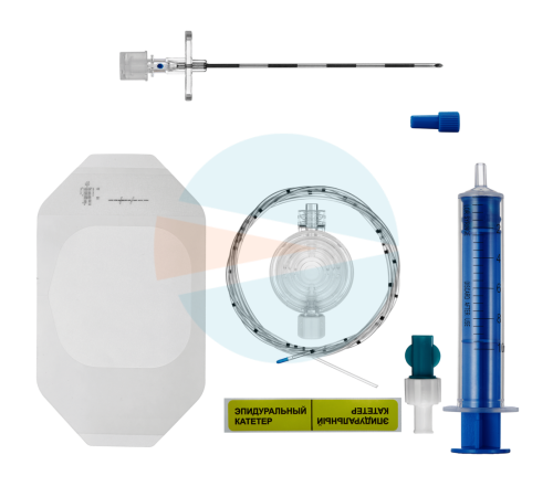 Набор для эпидуральной анестезии 18G / 80мм игла / 900мм катетер / 10мл шприц